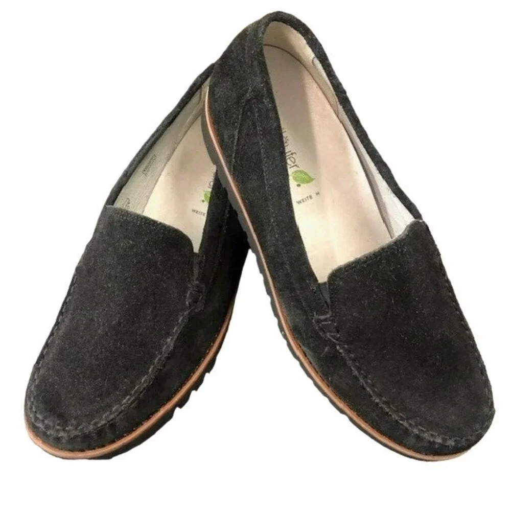 Black Suede Waldlaufer Helgi‎ Loafers 7.5-8